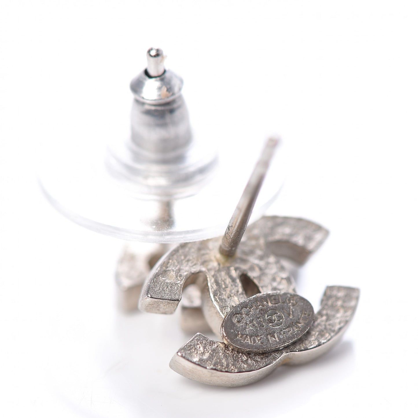 Crystal Mini Timeless CC Earrings Silver