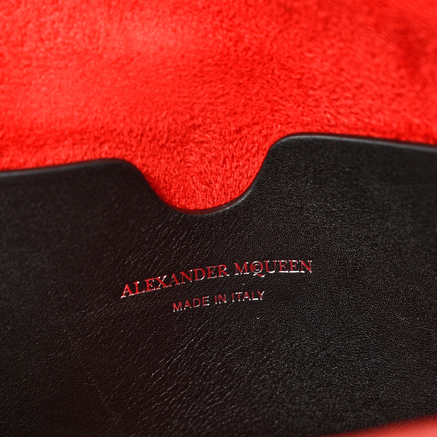 Alexander McQueen Calfskin Lace-Up Box Shoulder Bag 16 Black Red 6 of 8