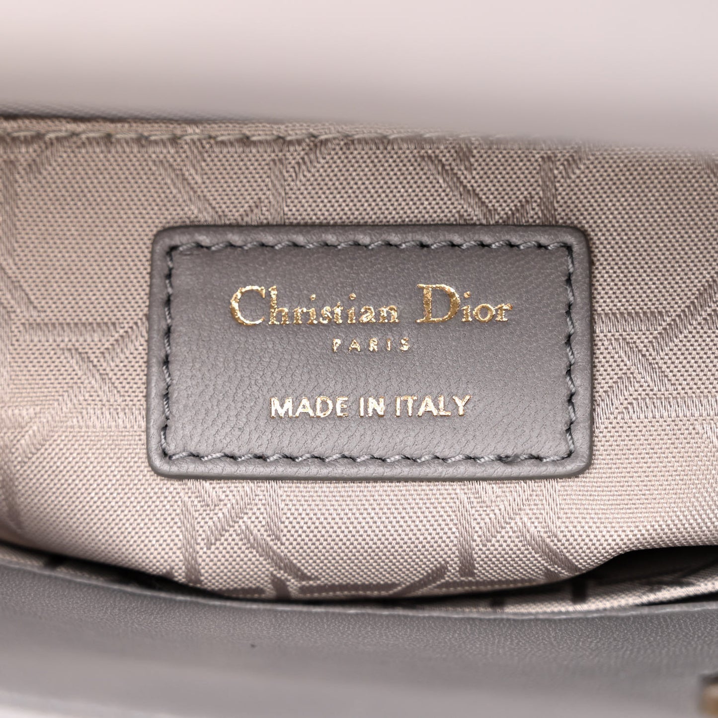 Lambskin Cannage Small Lucky Badges My Lady Dior Grey
