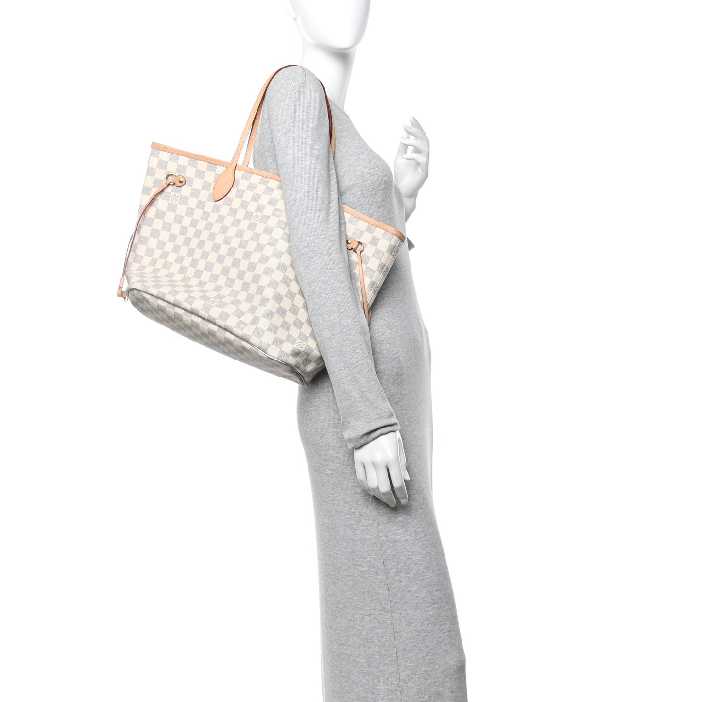 Damier Azur Neo Neverfull MM Rose Ballerine