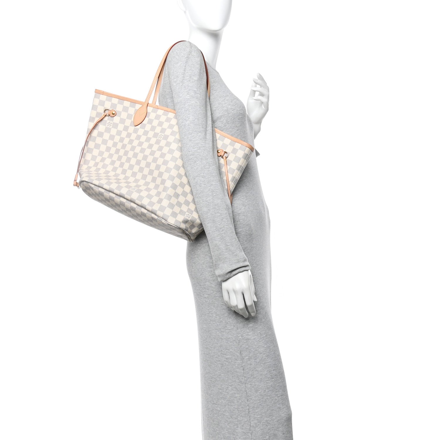 Louis Vuitton Damier Azur Neo Neverfull MM Rose Ballerine 2 of 13