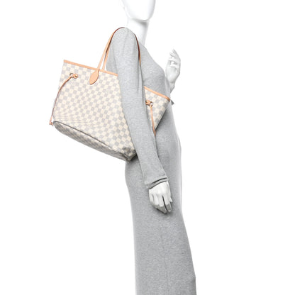 Louis Vuitton Damier Azur Neo Neverfull MM Rose Ballerine 2 of 13