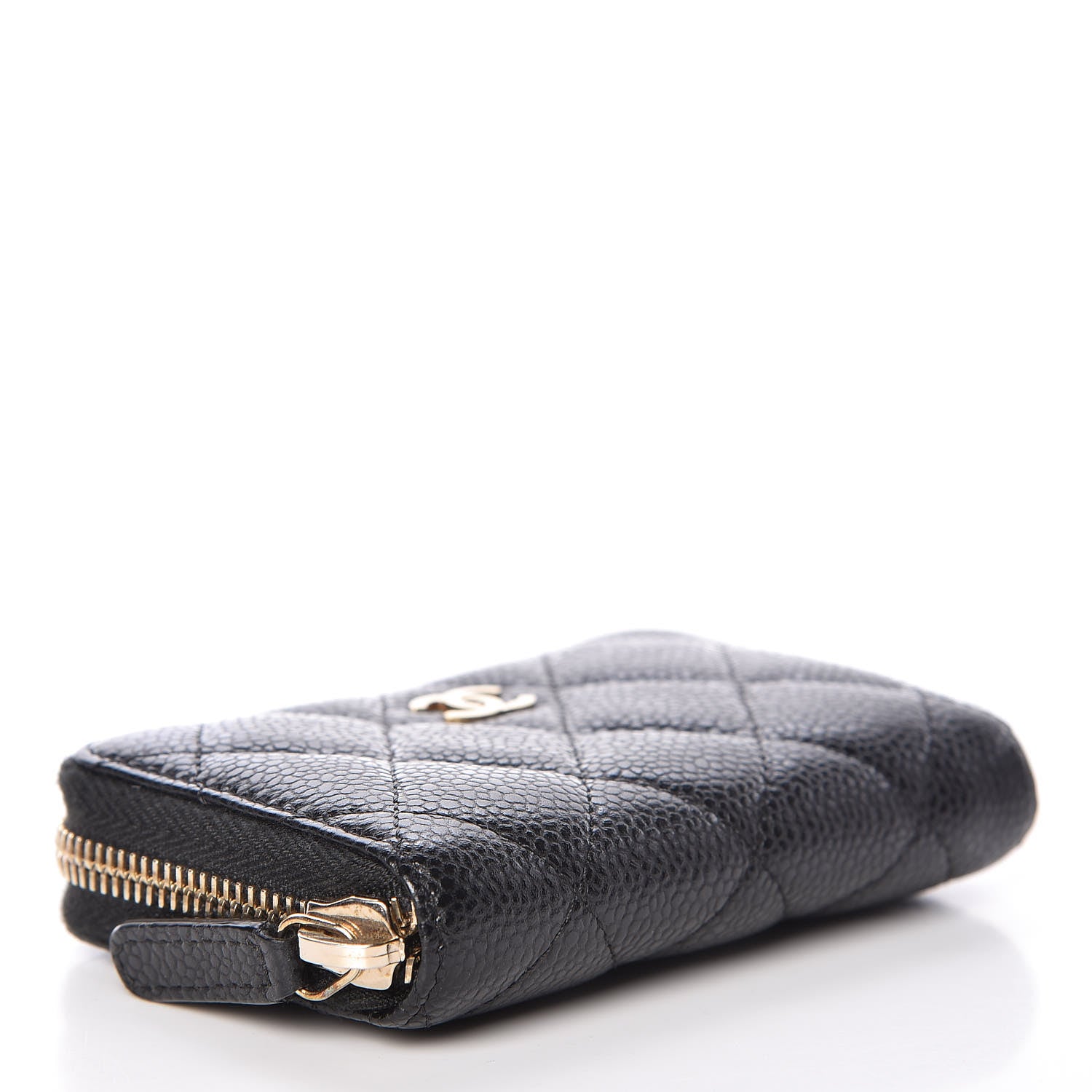 Chanel Caviar Quilted Zip Coin Purse Black 4 of 9