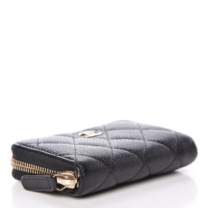 Chanel Caviar Quilted Zip Coin Purse Black 4 of 9