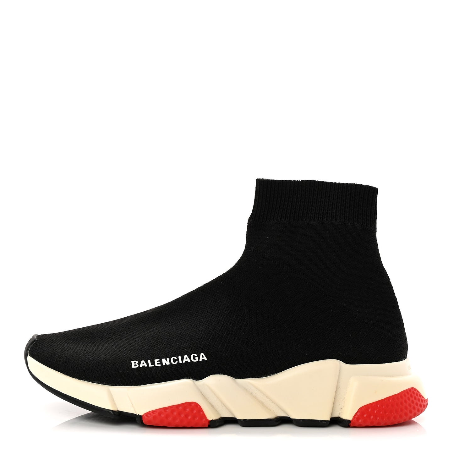 Neoprene Knit Womens Speed Sneakers 38 Black White Red
