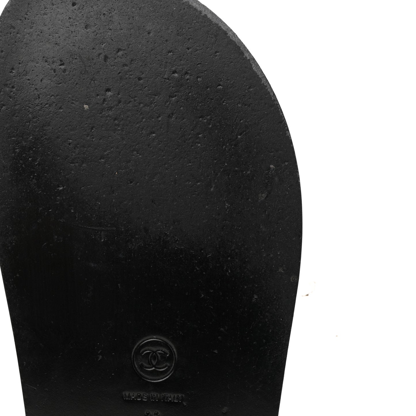 Grained Calfskin Velcro Dad Sandals 36 Black