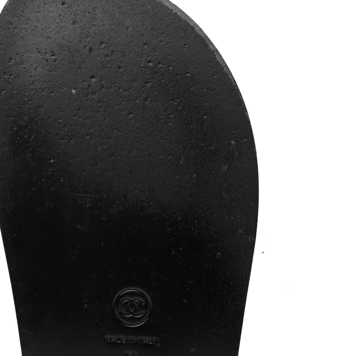 Chanel Grained Calfskin Velcro Dad Sandals 36 Black 9 of 13