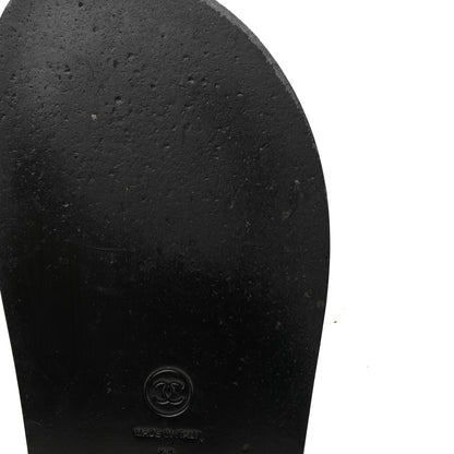 Chanel Grained Calfskin Velcro Dad Sandals 36 Black 9 of 13