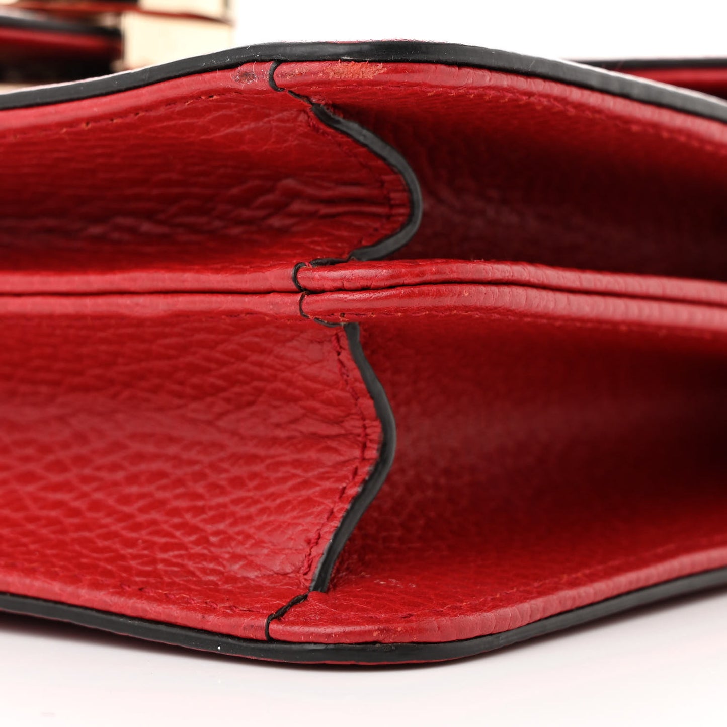 Dollar Calfskin Small Interlocking G Shoulder Bag Red