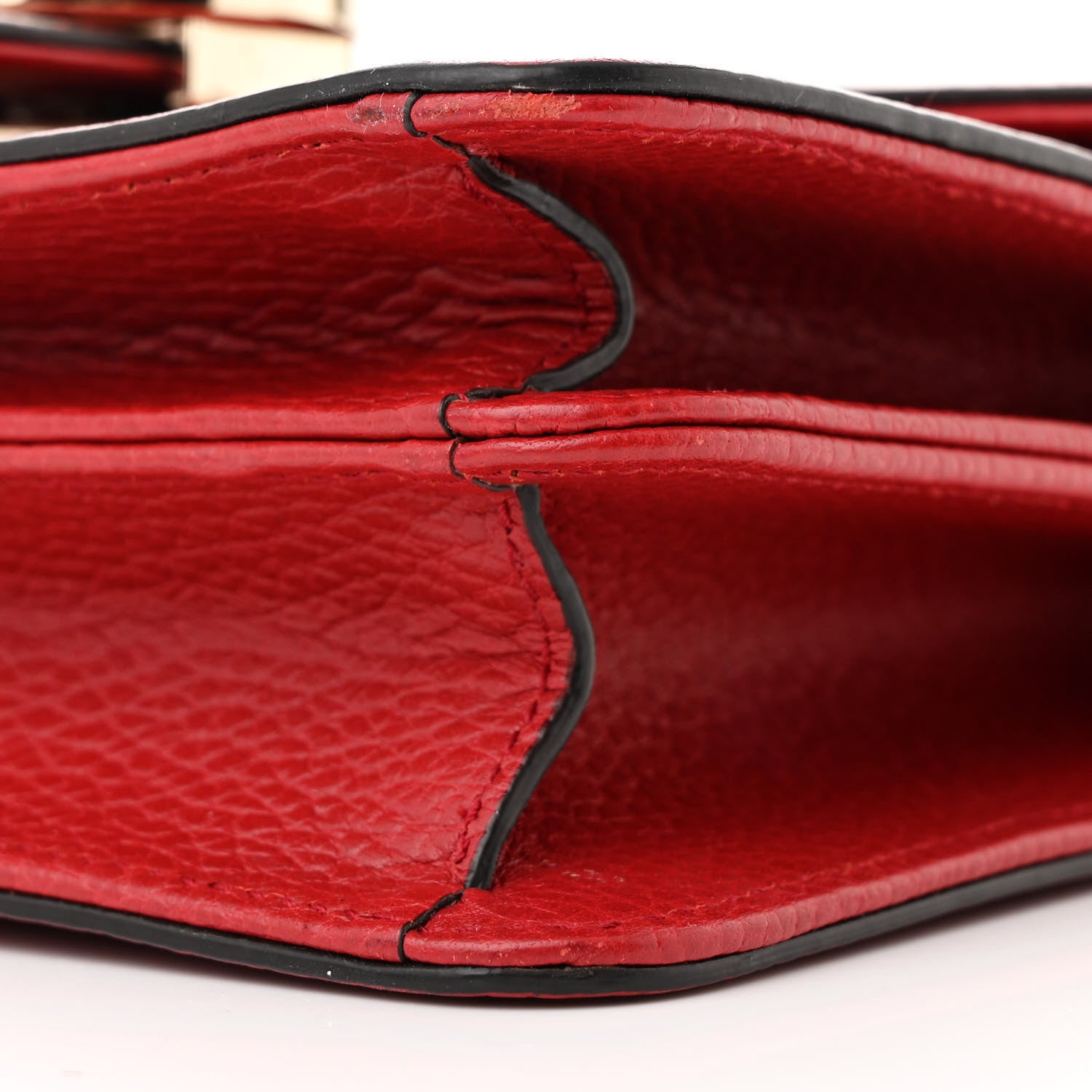 Gucci Dollar Calfskin Small Interlocking G Shoulder Bag Red 11 of 13
