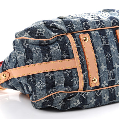 Louis Vuitton Denim Raye Porte Epaule MM 8 of 12