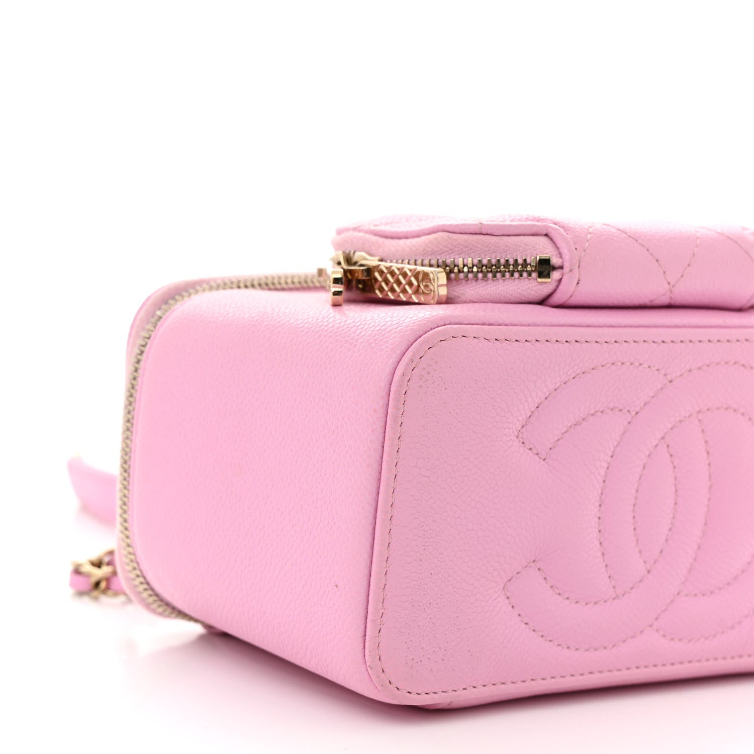 Chanel Caviar Quilted Top Handle Pocket Vanity Case Lilac 9 of 10