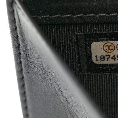Chanel Patent Quilted Large Flap Wallet Black 7 of 10