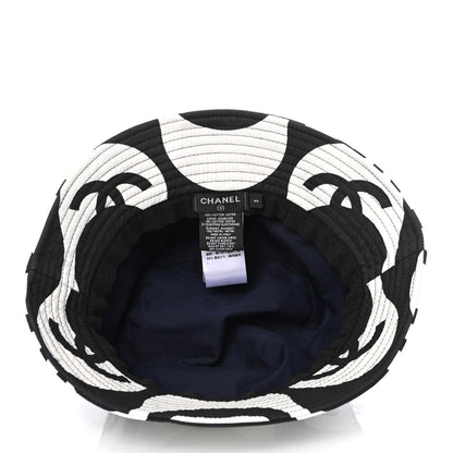 Chanel Canvas Bucket Hat S Black White 3 of 4