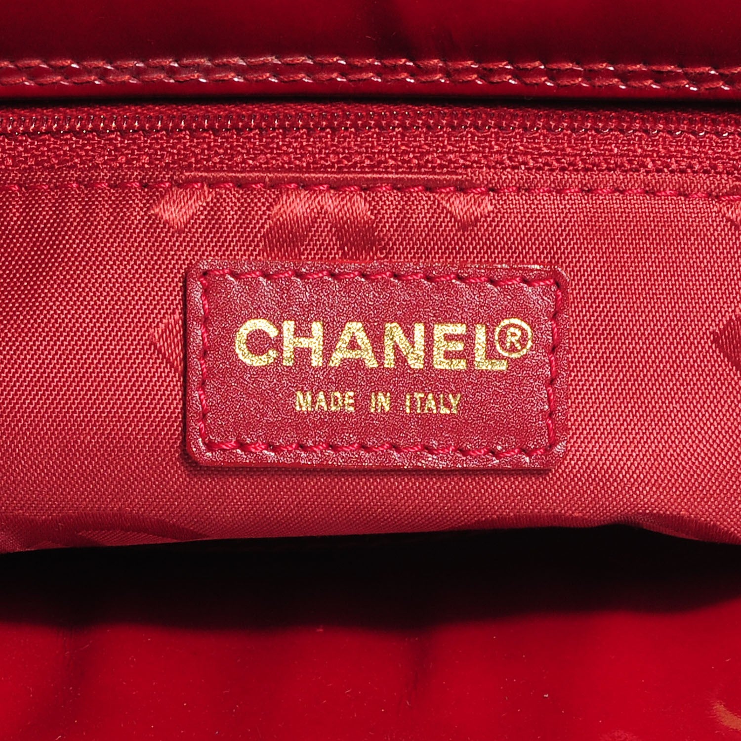 Chanel Patent Square Stitch Bag Red 6 of 7