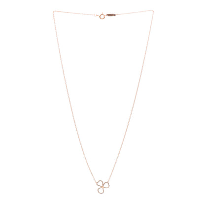 Tiffany 18K Rose Gold Diamond Small Paper Flowers Pendant Necklace 2 of 4