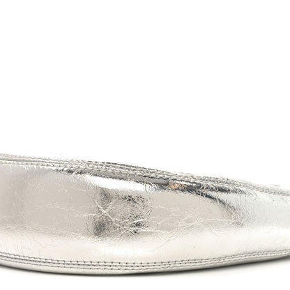 Marc Jacobs Crinkled Calfskin Crusier Crescent Bag Silver 9 of 9