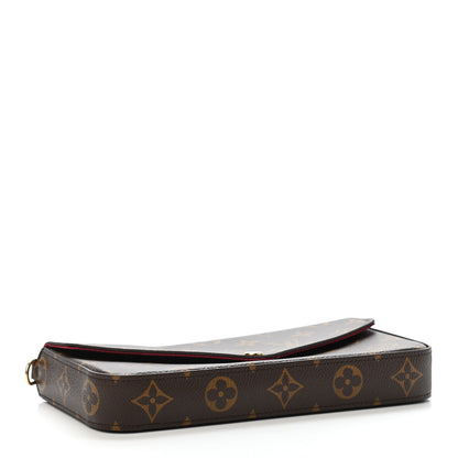 Louis Vuitton Monogram Pochette Felicie Chain Wallet Fuchsia 3 of 4