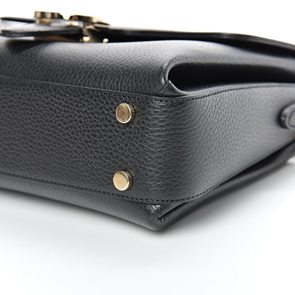 Gucci Dollar Calfskin Interlocking G Top Handle Shoulder Bag Black 9 of 10