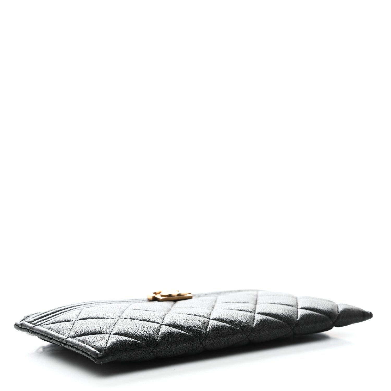 Chanel Caviar Quilted Classic Zip Boy Pouch Black 4 of 7