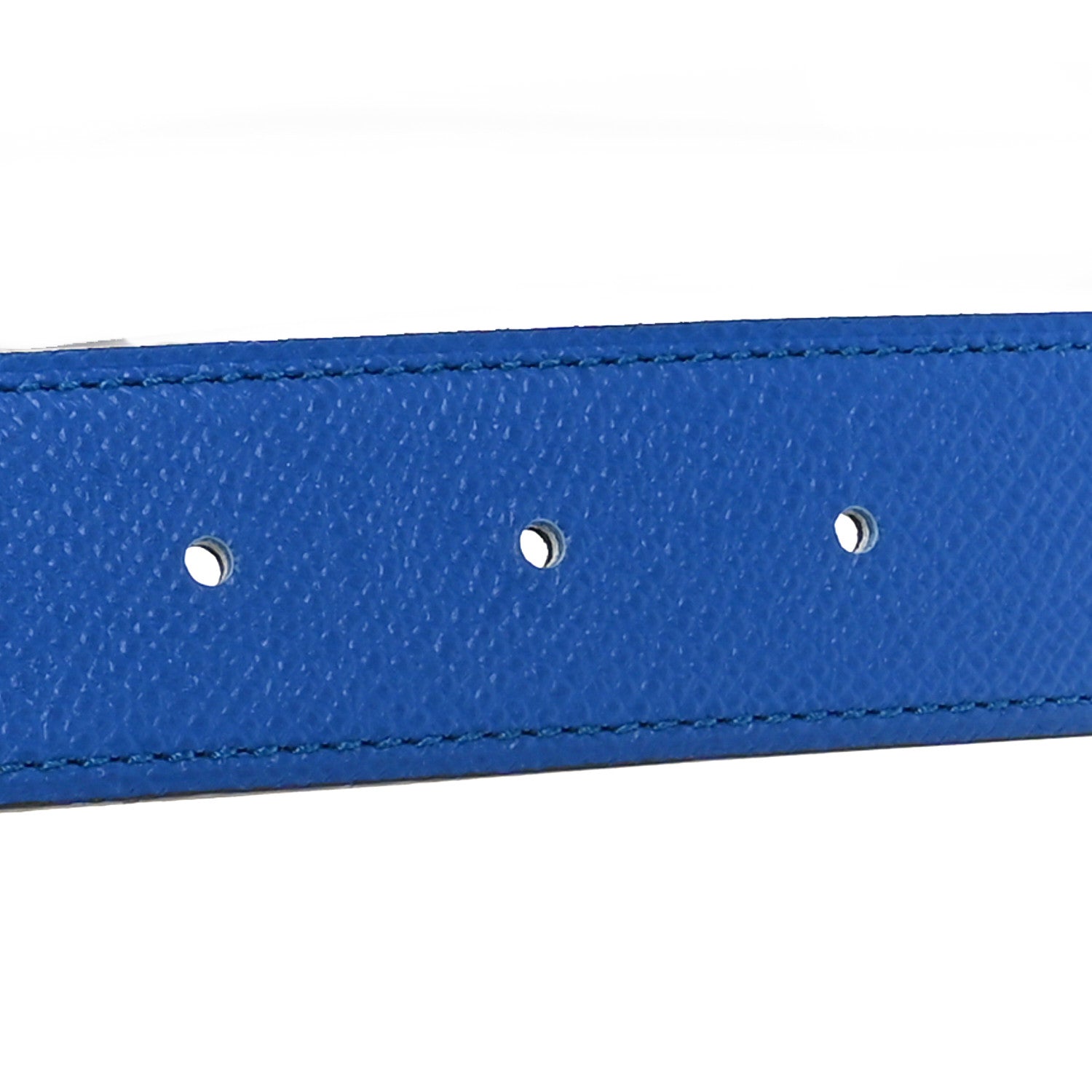 Hermes Epsom 32mm Belt Strap 80 32 Bleu Electrique Black 4 of 5