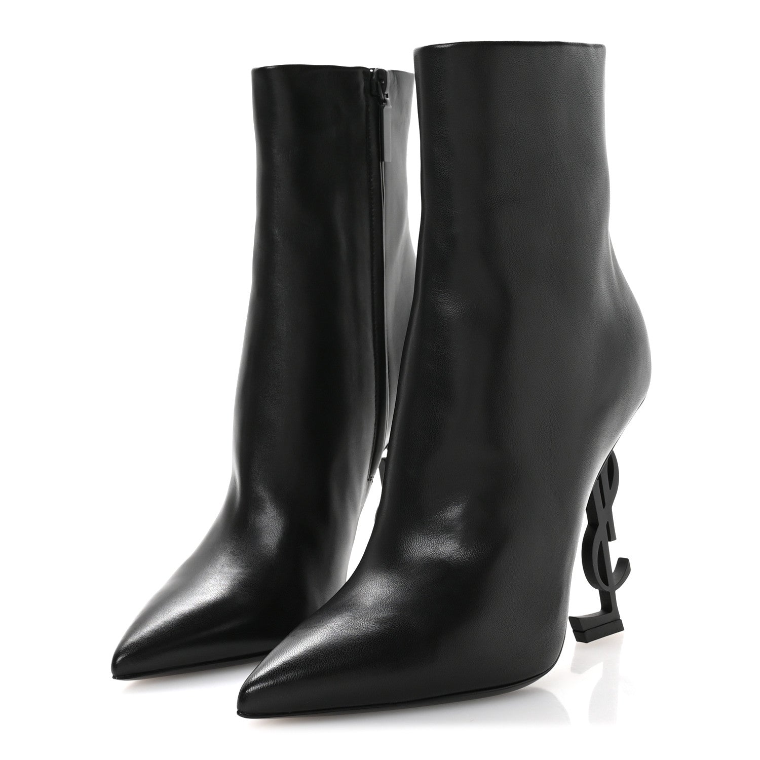 Saint Laurent Nappa Vendome Opyum Ankle Boots 37 Black 4 of 9