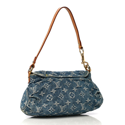 Louis Vuitton Monogram Denim Mini Pleaty Blue 3 of 16