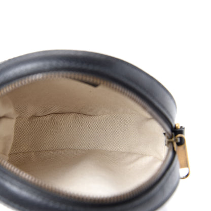 Gucci Velvet GG Monogram Textured Calfskin Round Shoulder Bag Red Cipria Black 5 of 8
