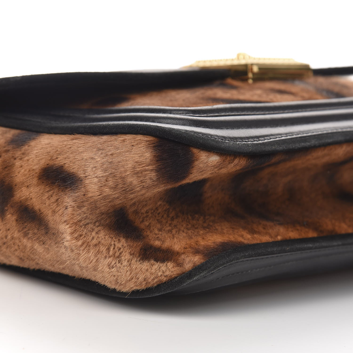 Versace Calfskin Leopard Icon Chain Flap Black 9 of 11