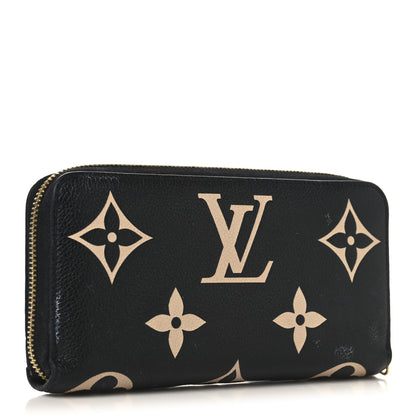 Louis Vuitton Empreinte Monogram Giant Zippy Wallet Black Beige 3 of 9