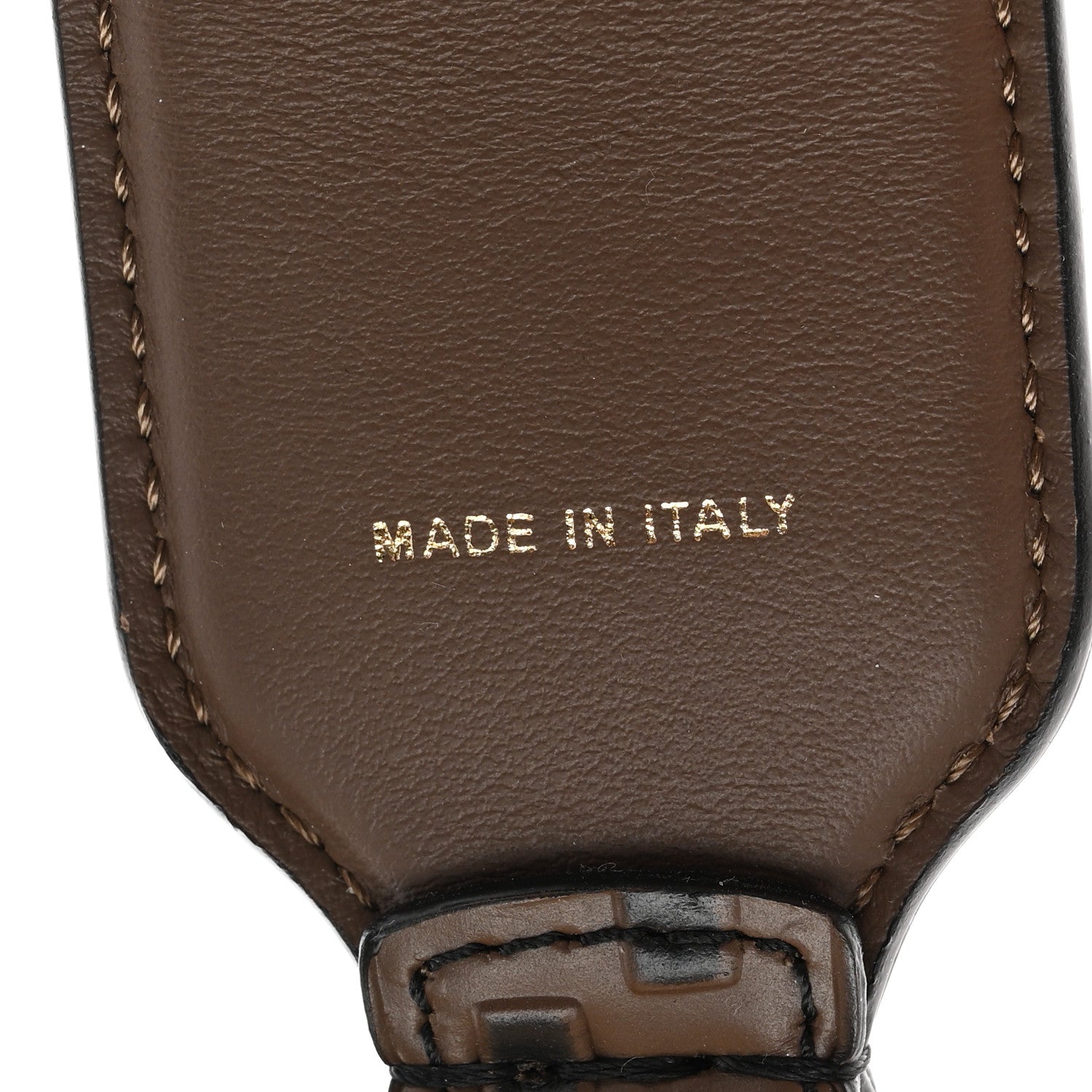 Fendi Vitello Century Bi-Color FF 1974 Embossed Strap You Maya Black 4 of 4