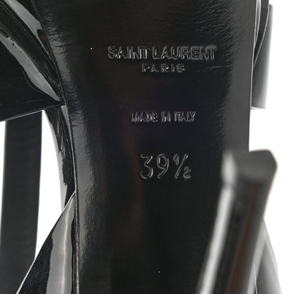 Saint Laurent Patent Tribute 75 Platform Sandals 39.5 Black 6 of 11
