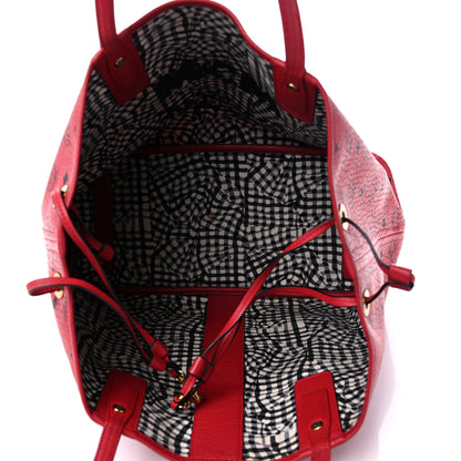MCM Visetos Medium Liz Reversible Shopper Tote Ruby Red 5 of 22
