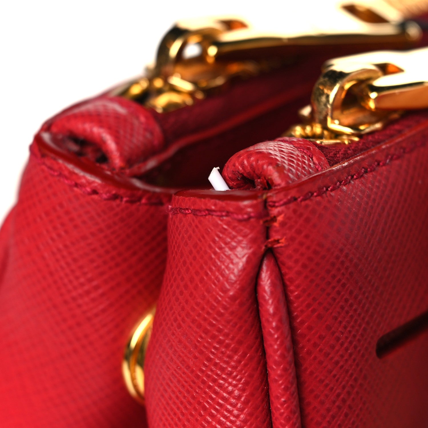 Prada Saffiano Vernice Small Galleria Double Zip Rosso 11 of 11