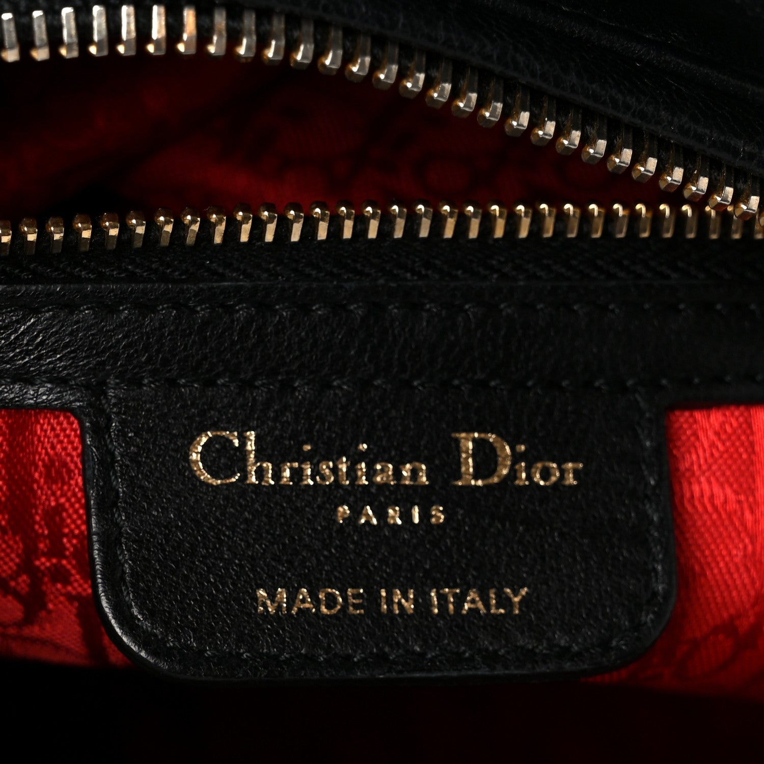 Christian Dior Lambskin Cannage Medium Lady Dior Black 1822387