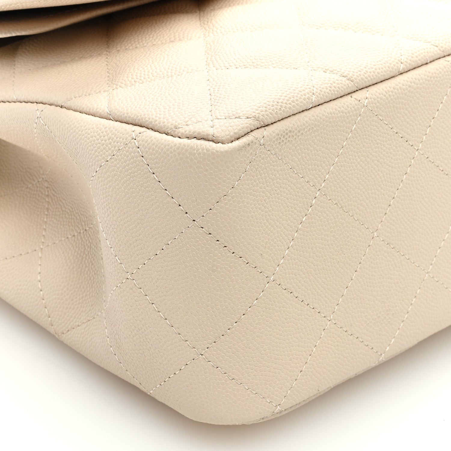 Chanel Caviar Quilted Jumbo Double Flap Ivory 8 of 10