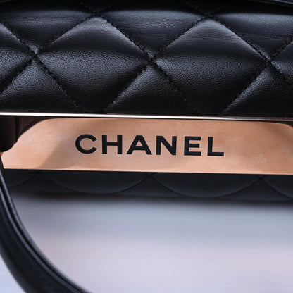 Chanel Lambskin Quilted Small Trendy CC Dual Handle Flap Bag Black 9 of 9