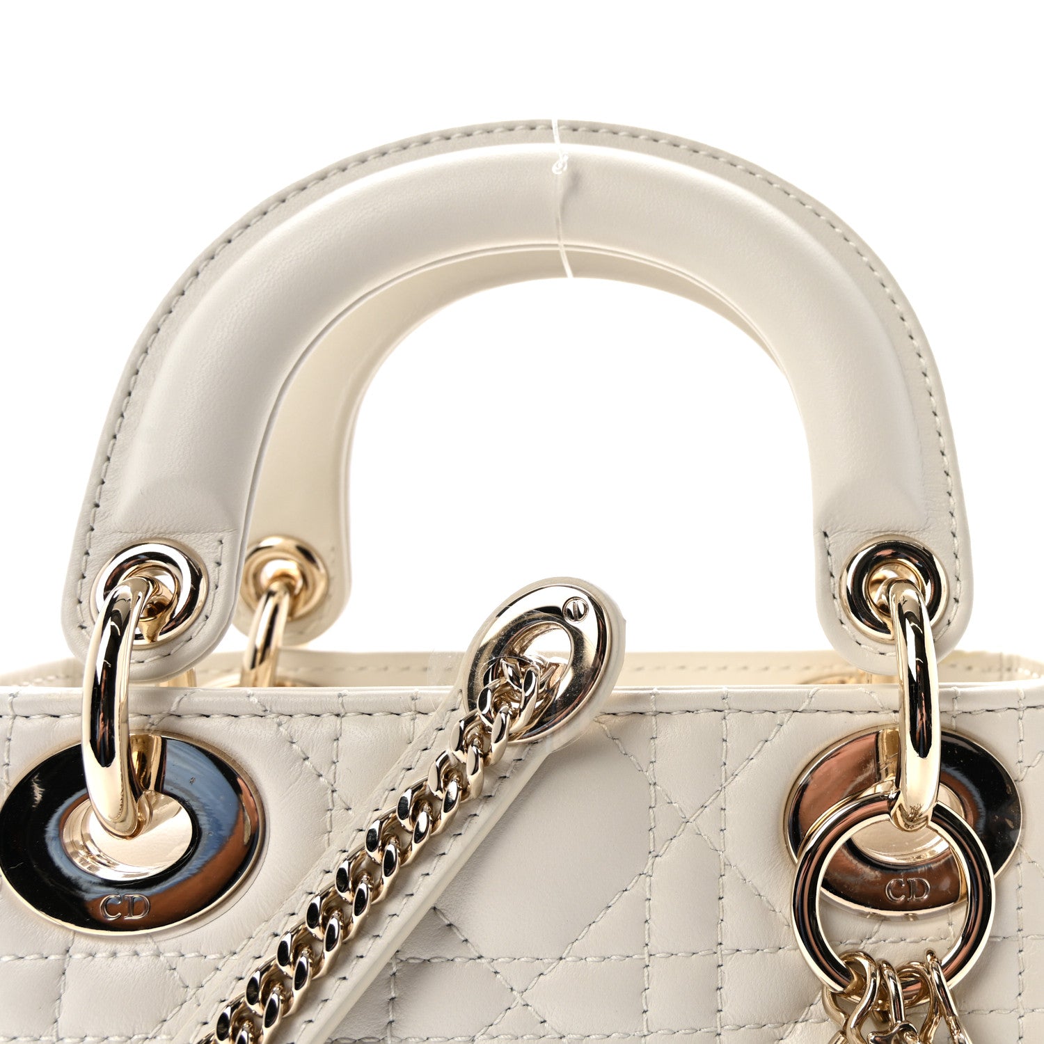 Christian Dior Lambskin Cannage Mini Lady Dior Latte 1918893