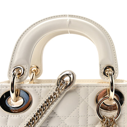 Christian Dior Lambskin Cannage Mini Lady Dior Latte 7 of 10
