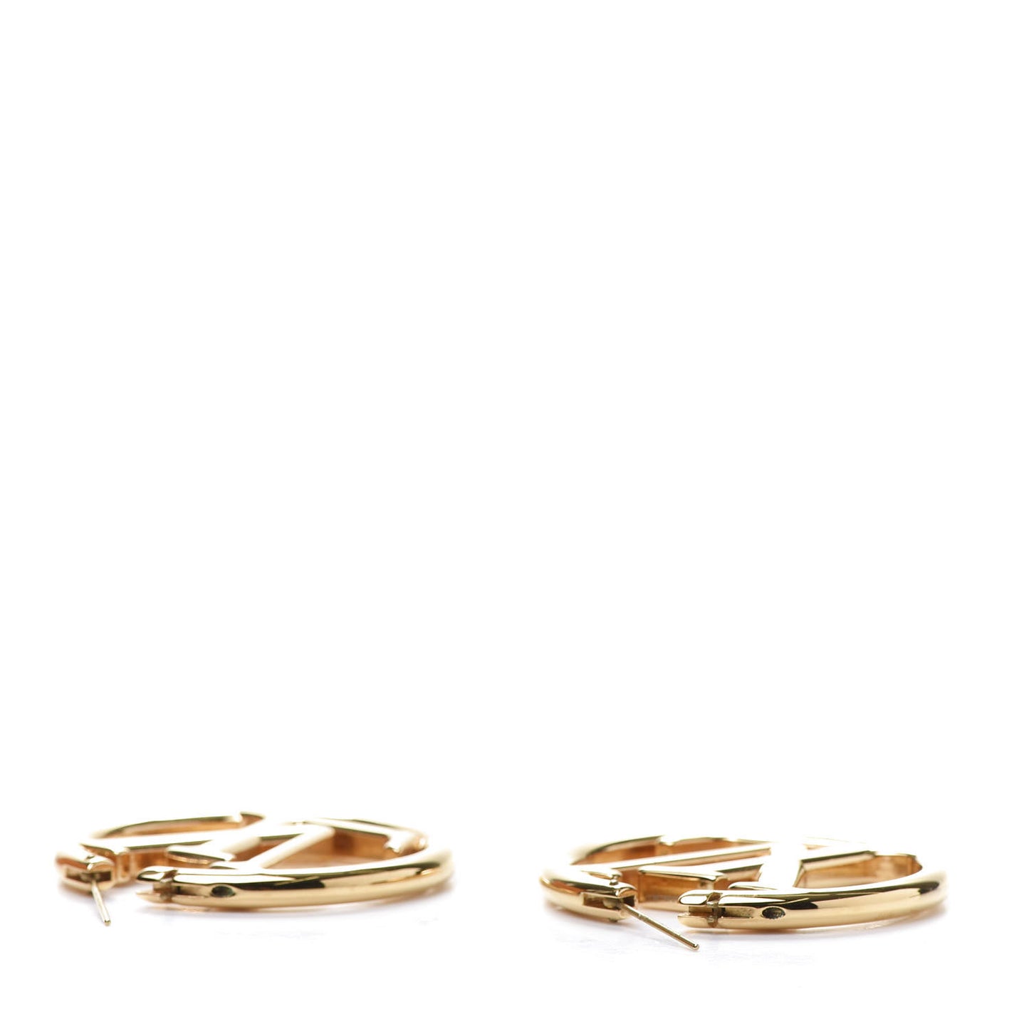 Metal Louise Hoop Earrings Gold