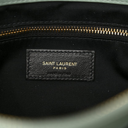 Saint Laurent Suede Y Quilted Monogram Medium Loulou Chain Satchel Vert Opaline 6 of 11