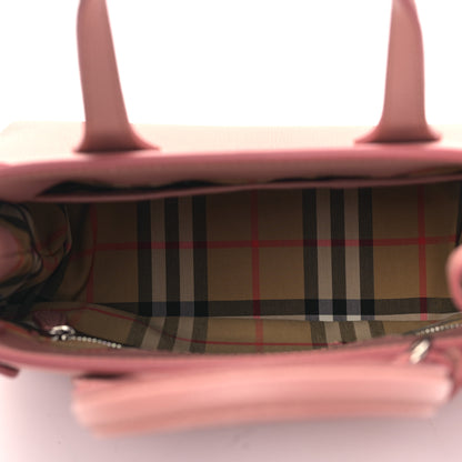 Burberry Grainy Calfskin House Check Small Banner Tote Dusty Rose 5 of 9