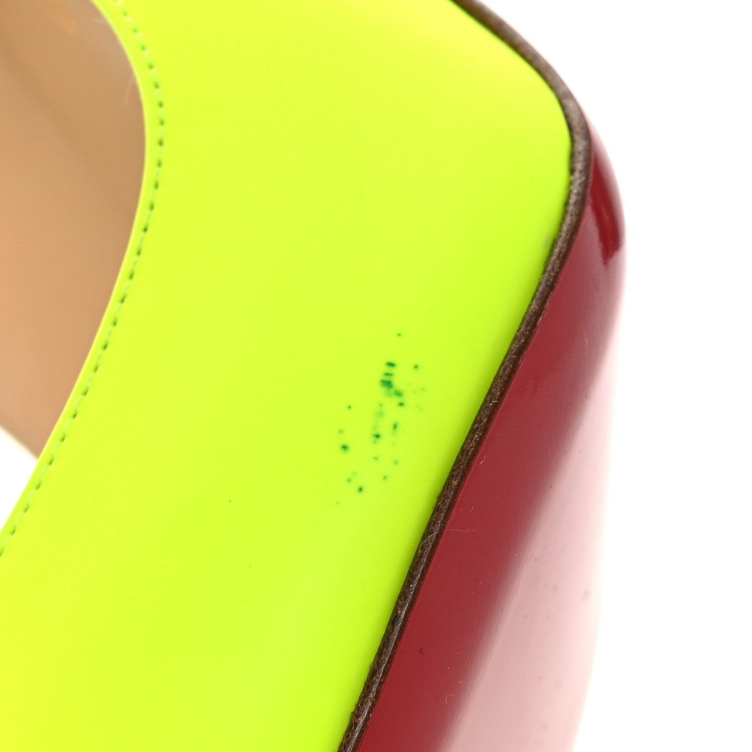 Christian Louboutin Calfskin Hot Chick 100 Pumps 38 Fluo Yellow 11 of 11