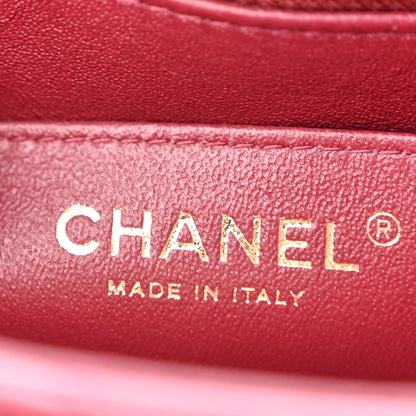Chanel Lambskin Quilted Mini Rectangular Flap Burgundy 6 of 10