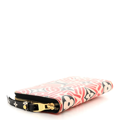 Louis Vuitton Monogram Giant Crafty Zippy Wallet Creme Rouge Black 4 of 8