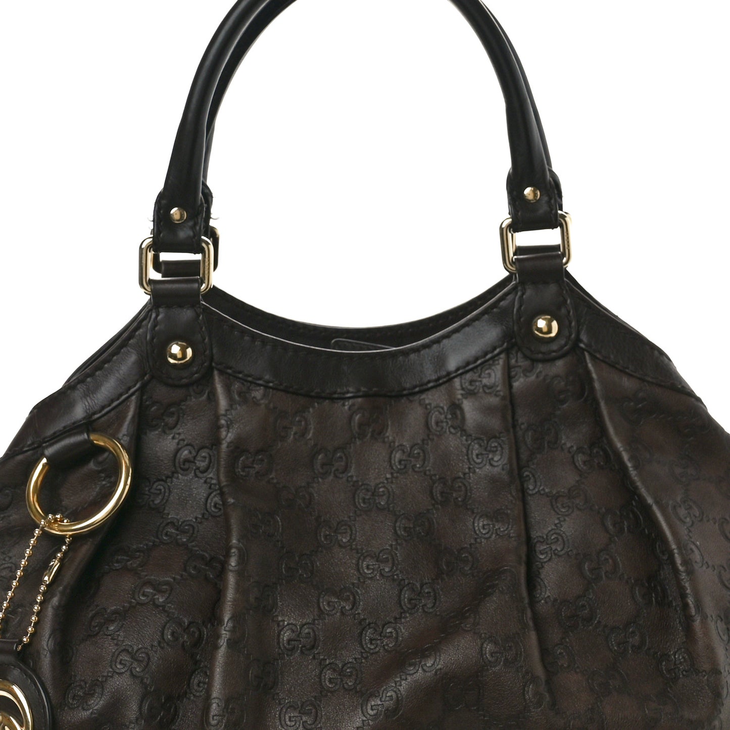 Guccissima Medium Sukey Tote Chocolate