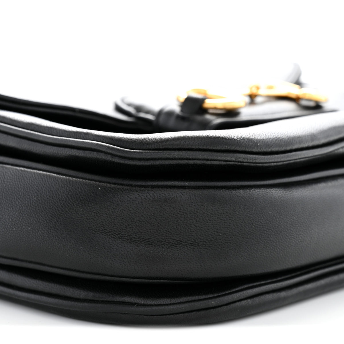 Gucci Calfskin Horsebit 1955 Aura Small Shoulder Bag Black 9 of 11