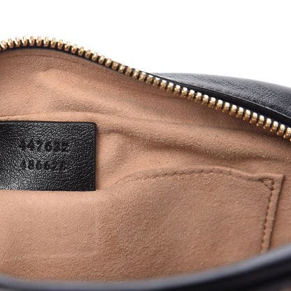 Gucci Monogram Matelasse Diagonal Small GG Marmont Chain Shoulder Bag Beige Black 9 of 10