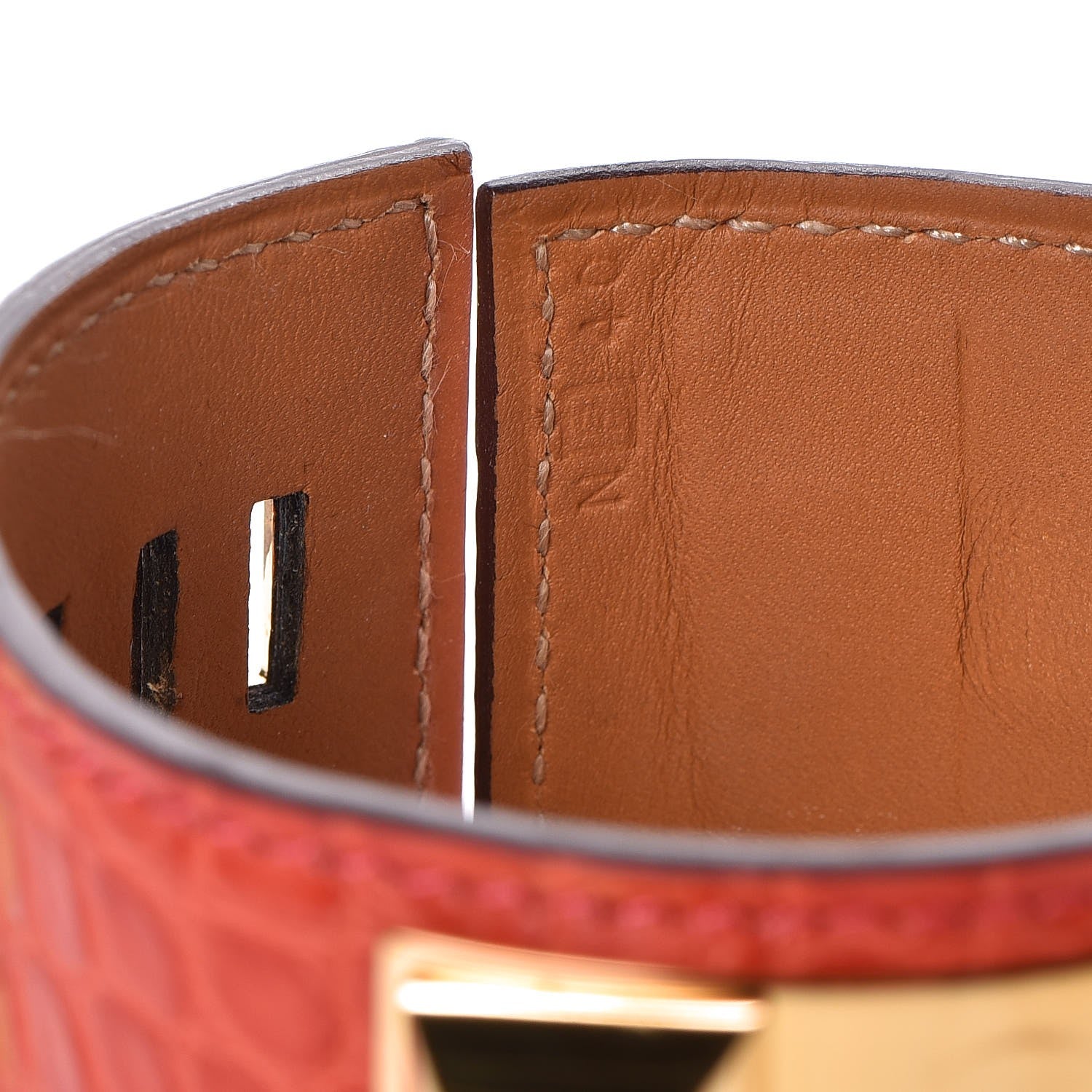 Hermes Shiny Alligator Collier De Chien CDC Bracelet S Bougainvillea 6 of 8