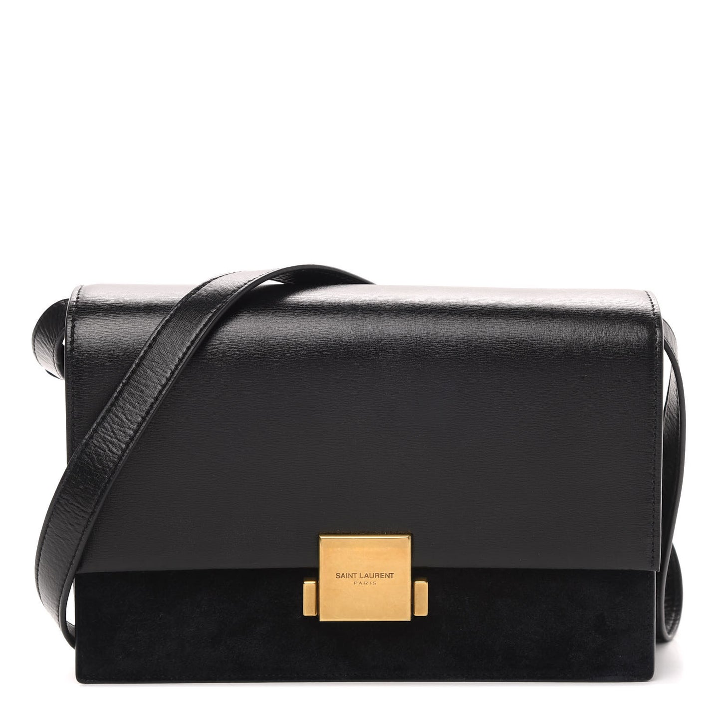 Smooth Calfskin Suede Medium Bellechasse Black